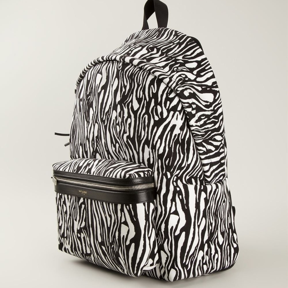 Authentic Saint Laurent Backpack Canvas Leather